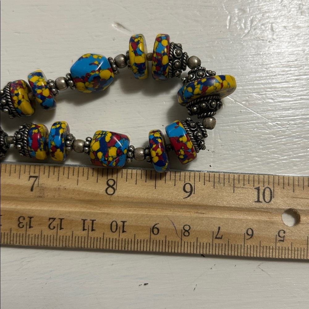Millefiori Krobo beads handcrafted necklace - Picture 6 of 6